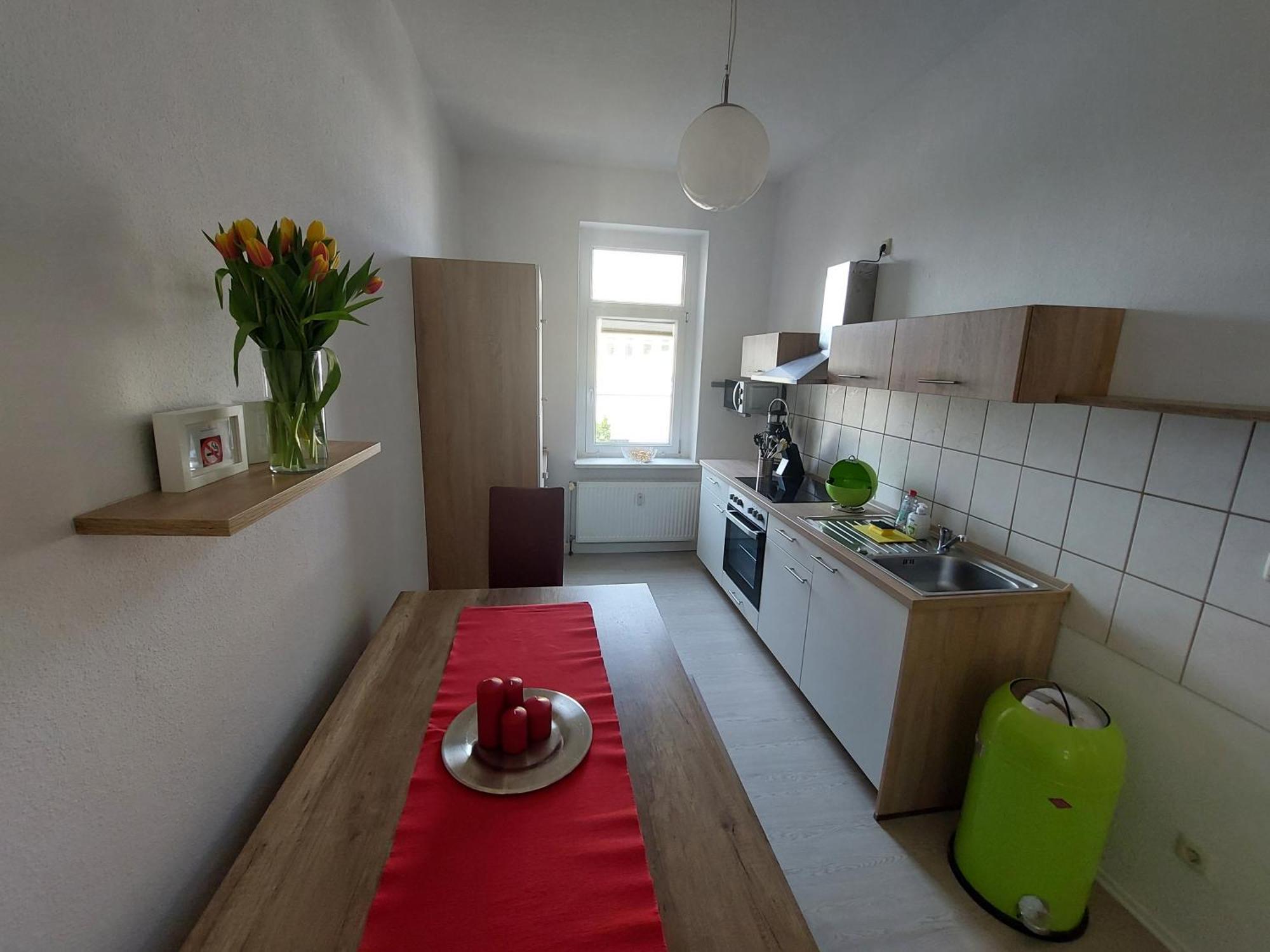 Schoene Zwei-Zimmer-Wohnung "W2" Mit 4 Einzelbetten Und Wlan In Zwenkau Bei Leipzig Im Neuseenland Room photo